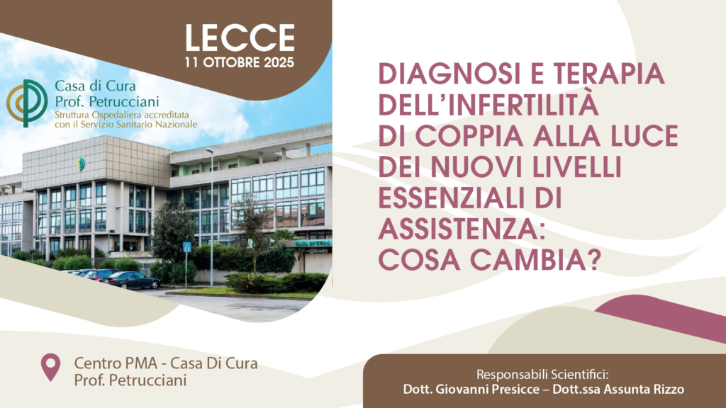 DIAGNOSI E TERAPIA DELL’INFERTILITA’ DI COPPIA ALLA LUCE DEI NUOVI LIVELLI ESSENZIALI DI ASSISTENZA: COSA CAMBIA? (EVENTO RESIDENZIALE)